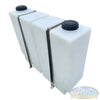 100 Gallon Vertical Poly Tank with Aluminum Mounting Bands - durable chemical storage tank for soft wash and pressure washing systems. - Soft Wash Depot