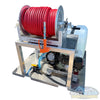 Honda AR45 complete gas-powered soft wash system with 100-gallon tank, hose reel, Rampage hose, and soft wash spray gun. - Soft Wash Depot