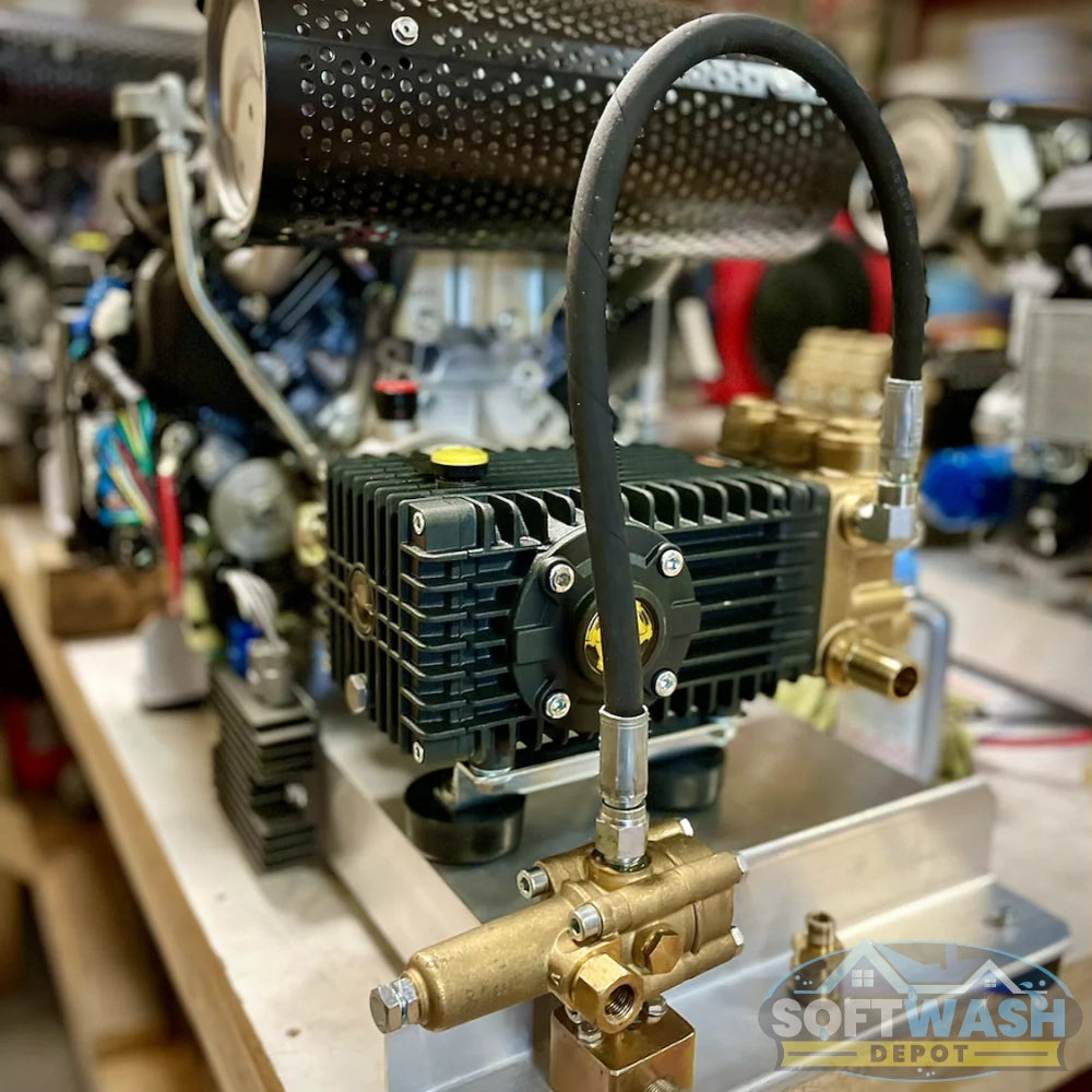 Honda iGX800 engine with gear drive and General Pump, 12 GPM 2500 PSI soft wash and pressure washer system for commercial and industrial cleaning applications. - Soft Wash Depot