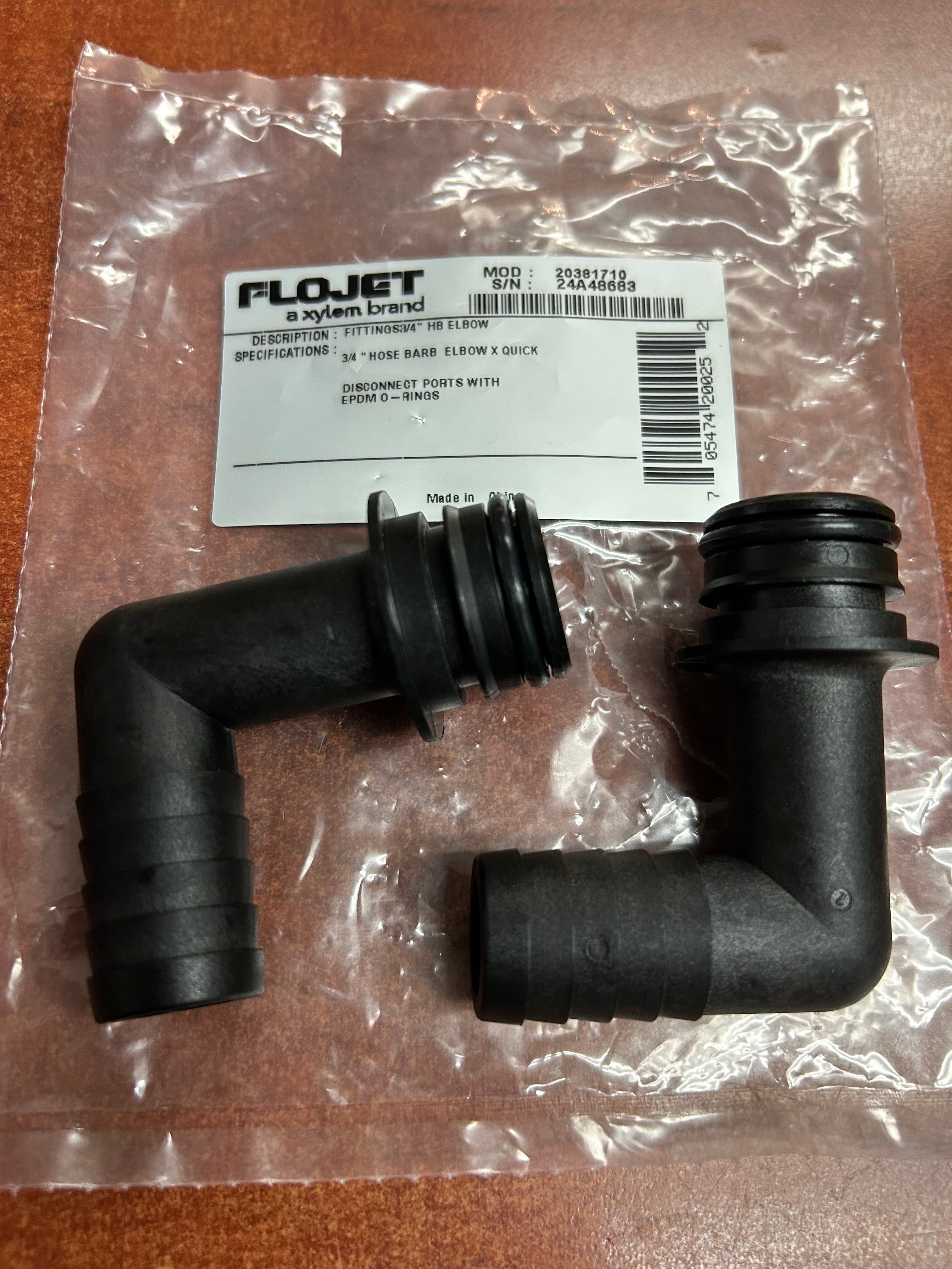 Flojet 3/4" Hose Barb Quick Connect Port Adapter