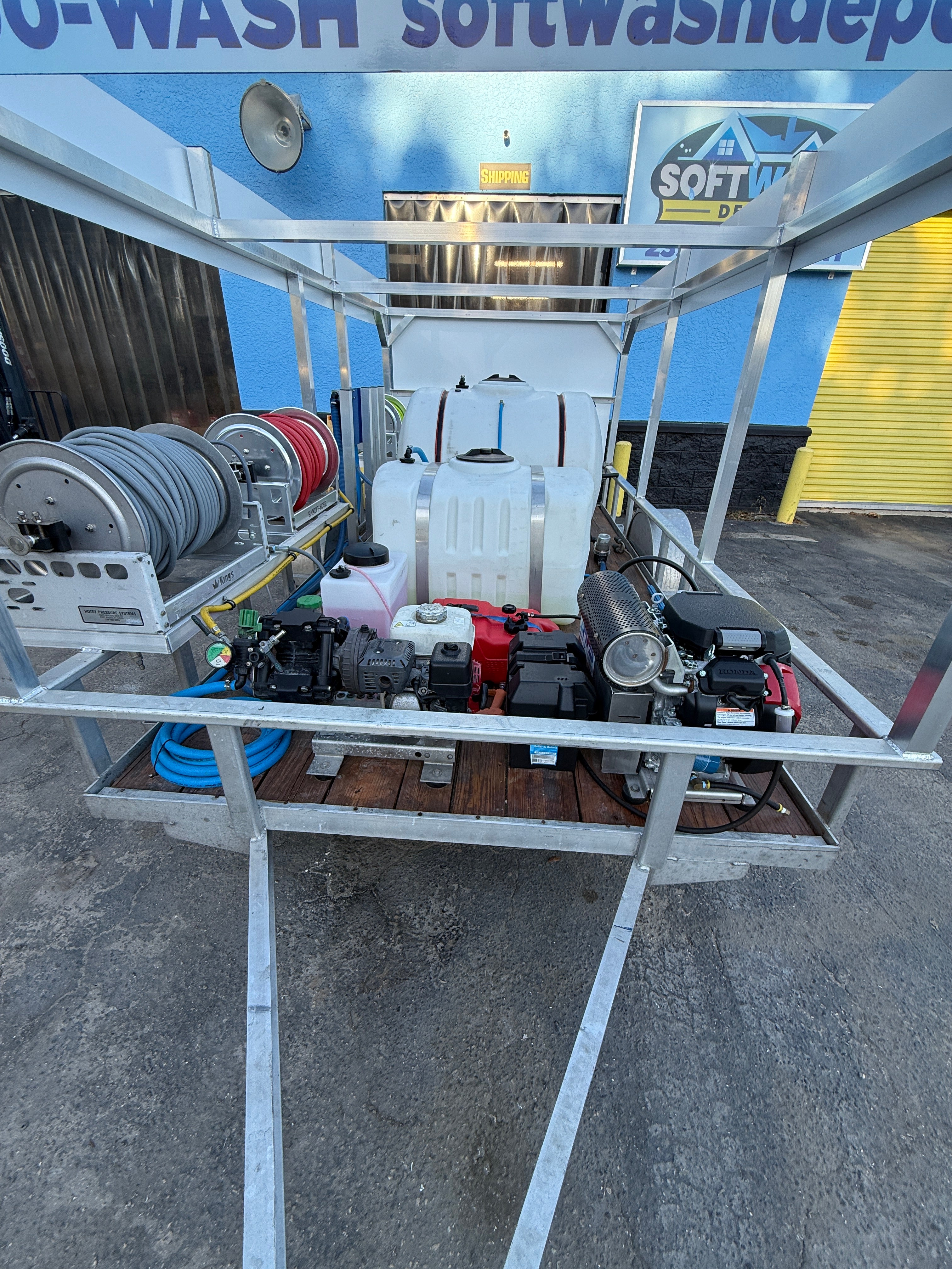 6' x 12' Aluminum Trailer Rental 8gpm & Gas Soft Wash System