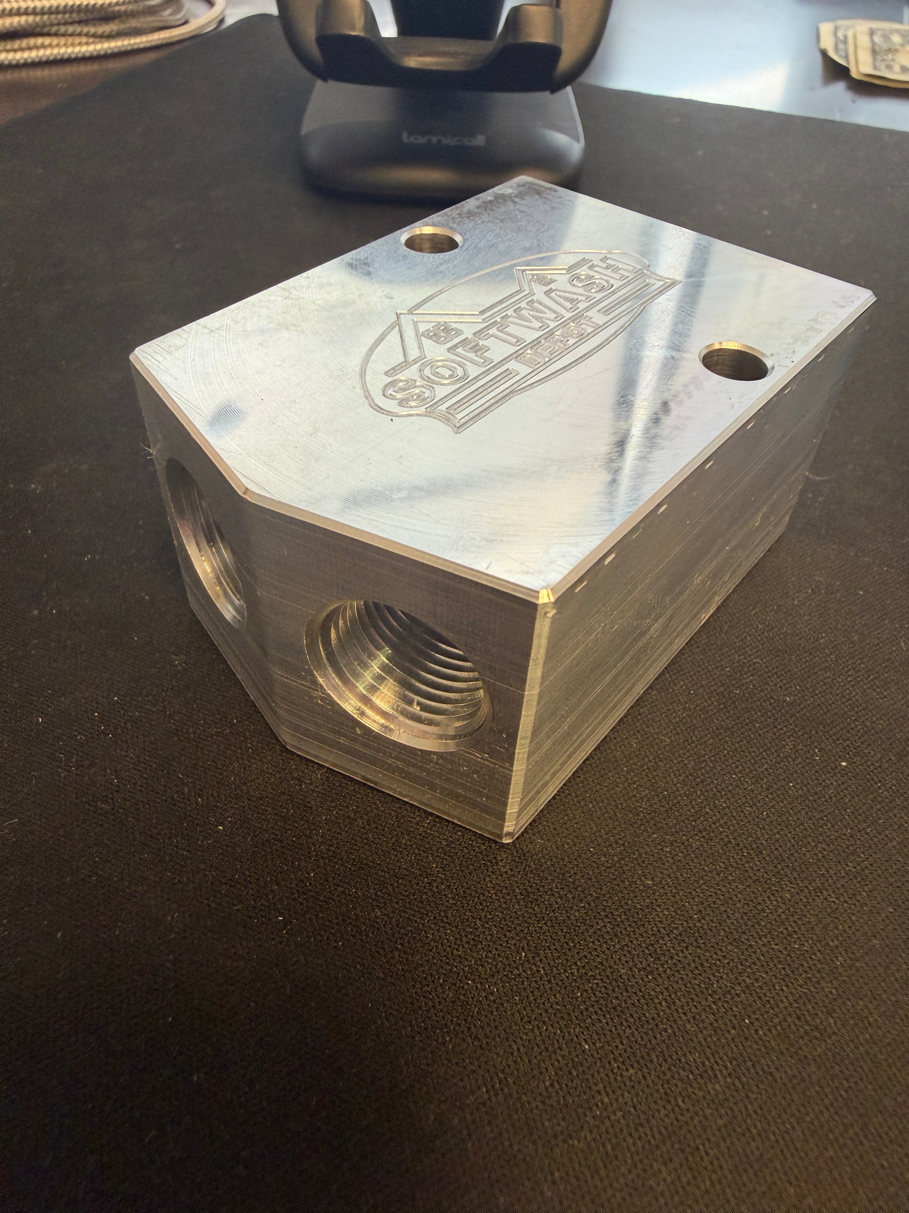 SWD Aluminum 3/8" x 1/2" Twinning/Siamese Block - Double Your Flow, Maximize Your Efficiency (Copy)