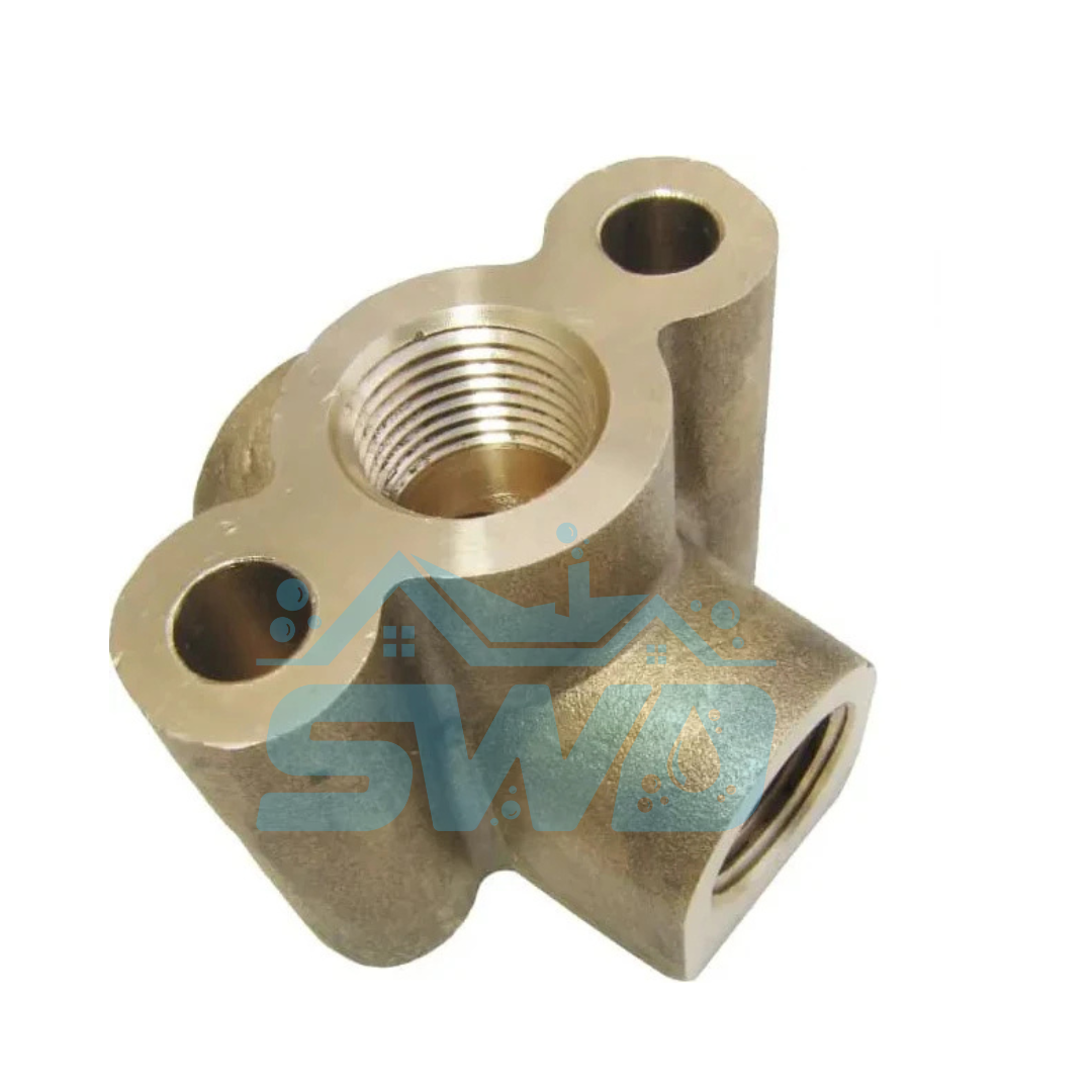 3/8" Brass Female Unloader Block with Mounting Holes
