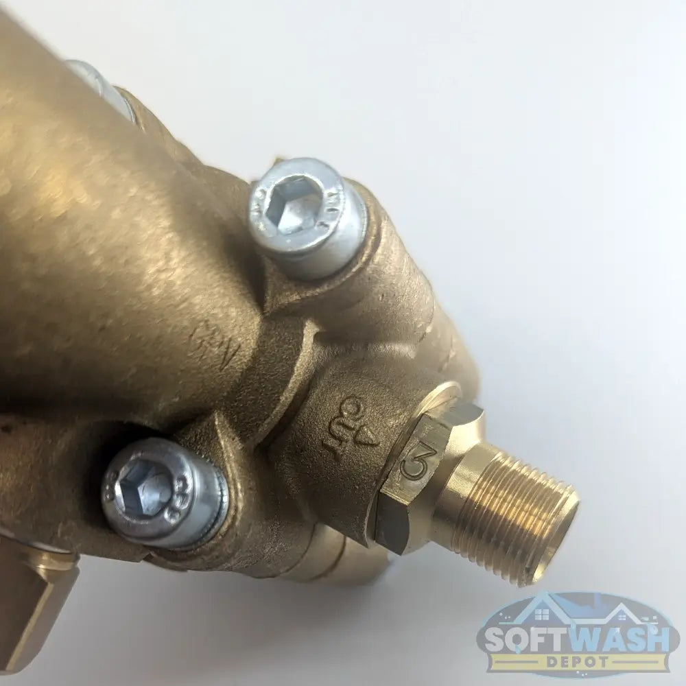 K7.3 brass unloader valve rated 6.6–10.8 GPM and 3500 PSI for pressure washer systems. - Soft Wash Depot