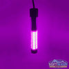 Purple LED tank lights mounted on a soft wash or pressure washing tank, providing bright illumination for equipment visibility and nighttime operation. - Soft Wash Depot