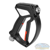MTM Hydro SGS28 Easy Hold pressure washer spray gun with stainless steel live swivel, ergonomic grip and easy pull trigger, 3/8" inlet and 1/4" outlet, rated up to 4000 PSI, 12 GPM, and 320°F for professional cleaning. - Soft Wash Depot