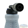 MTM Hydro GHF1 low pressure foam cannon with stainless steel garden hose quick connect coupler, plug, and 1 liter wide mouth bottle for creating foam without a pressure washer. - Soft Wash Depot