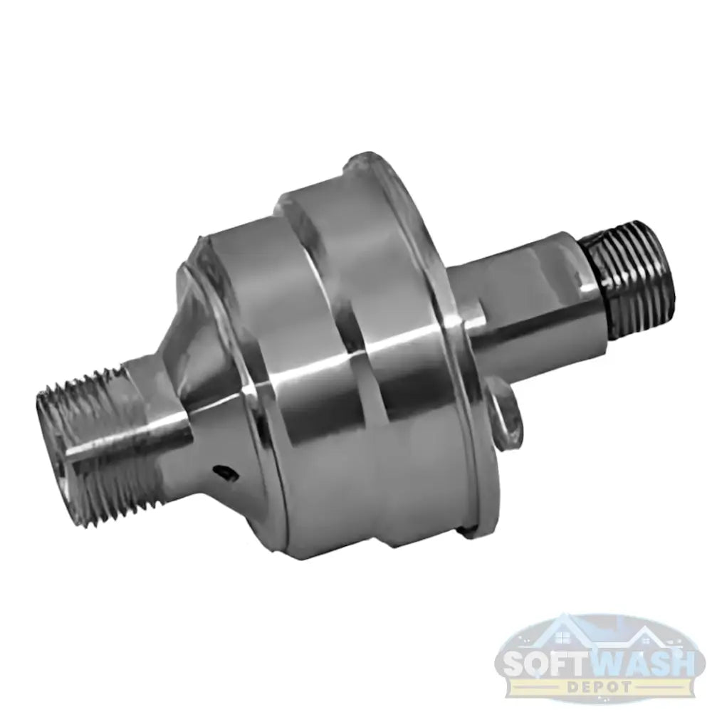 Mosmatic stainless steel surface cleaner swivel replacement part with threaded connection, high-pressure rated for professional pressure washing systems. - Soft Wash Depot