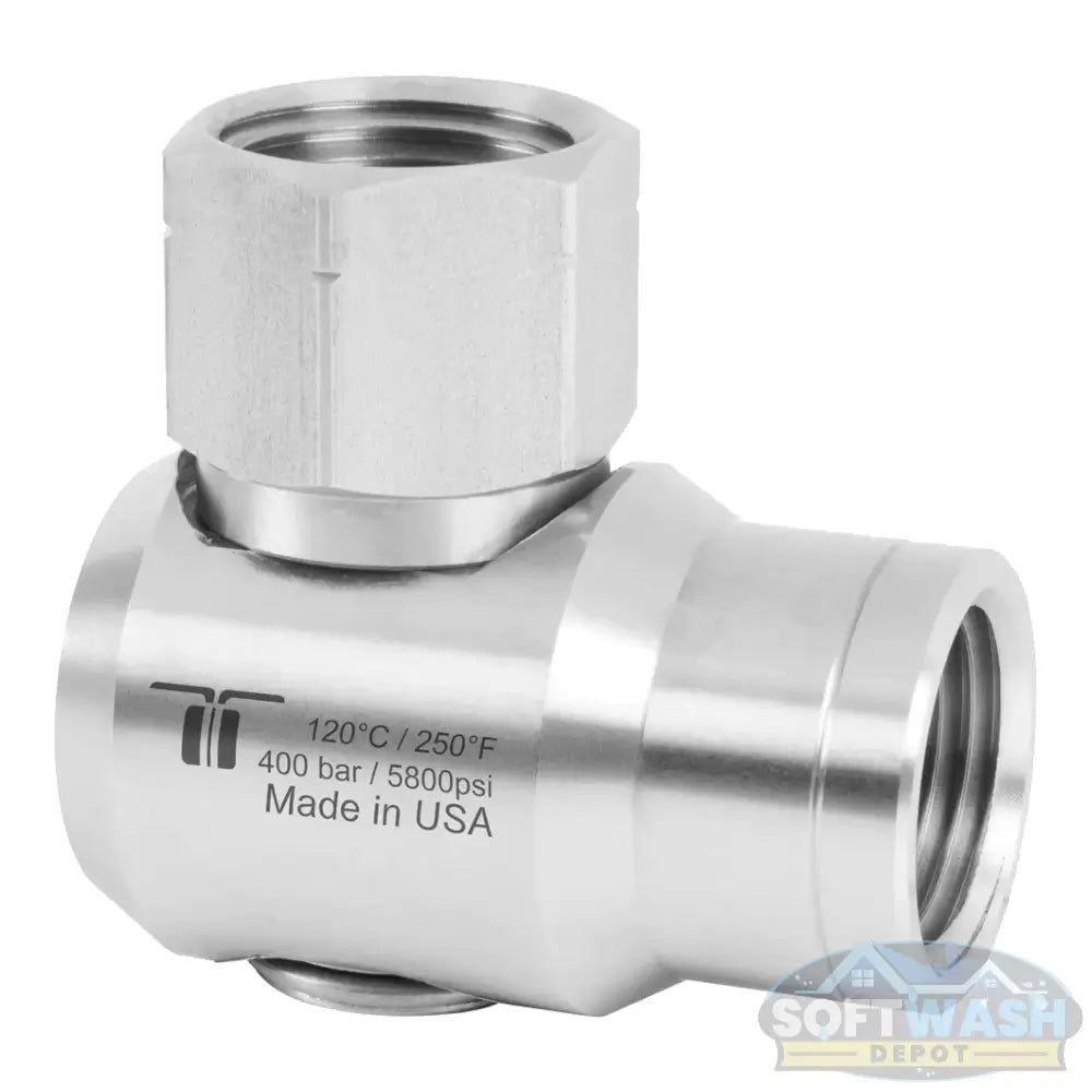 Mosmatic 1/2" 90 FPT x FPT Stainless Steel Swivel