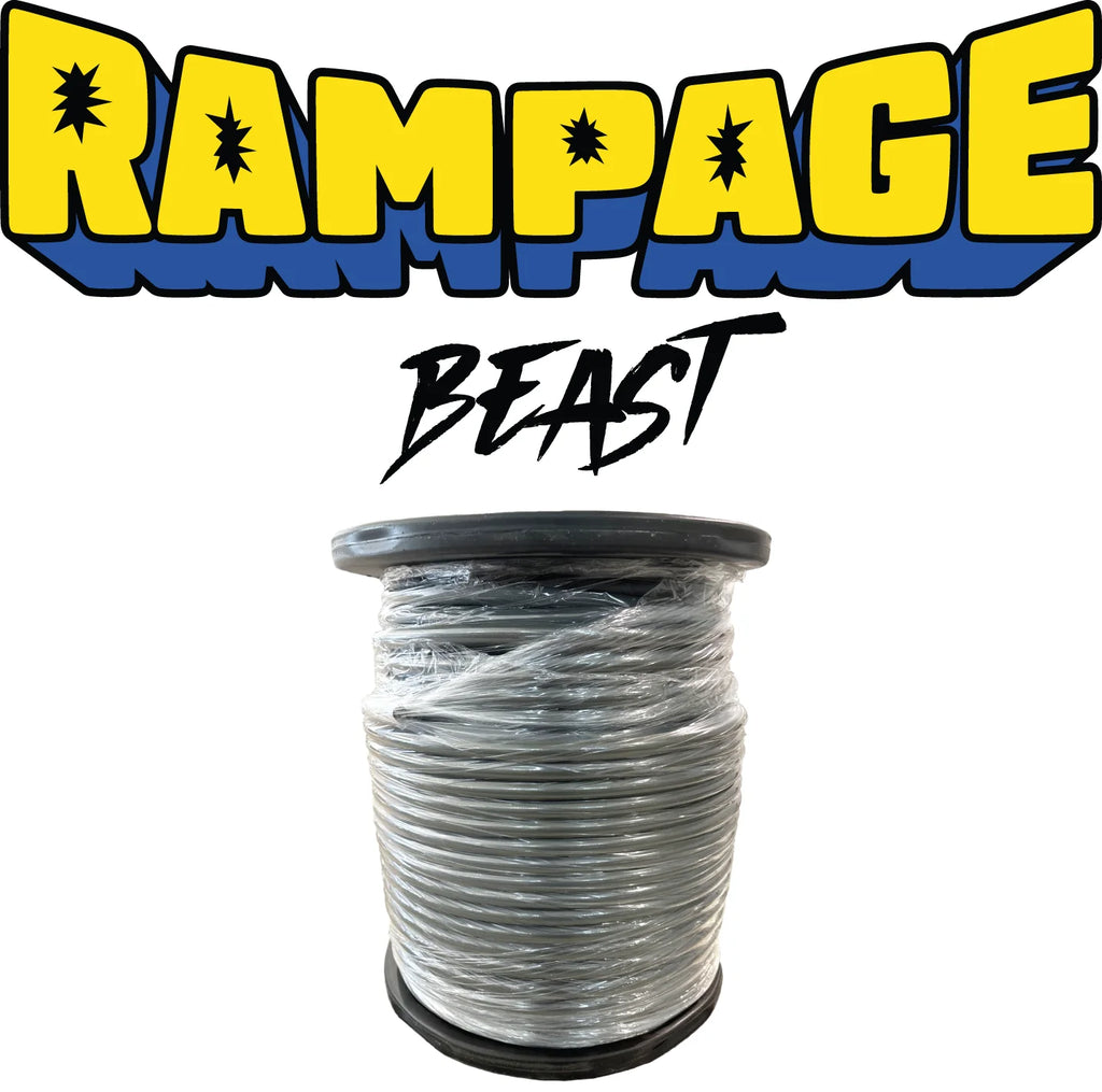 RAMPAGE BEAST 🦍 Smooth Gray 3/8" Double Wire 7300 PSI 310 Degree Pressure Wash Hose 500'  (Reel, No Ends)