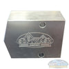 SWD Aluminum 3/8" x 1/2" Twinning Block with dual 3/8-inch inlets and single 1/2-inch outlet for combining two pressure washers into one high-flow system. - Soft Wash Depot