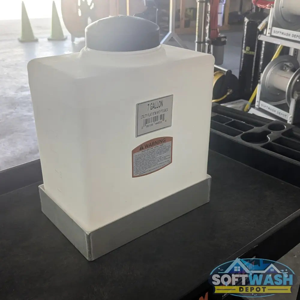 Heavy-duty aluminum soap tank holder bracket for pressure washing and soft wash rigs. Made in the USA. - Soft Wash Depot