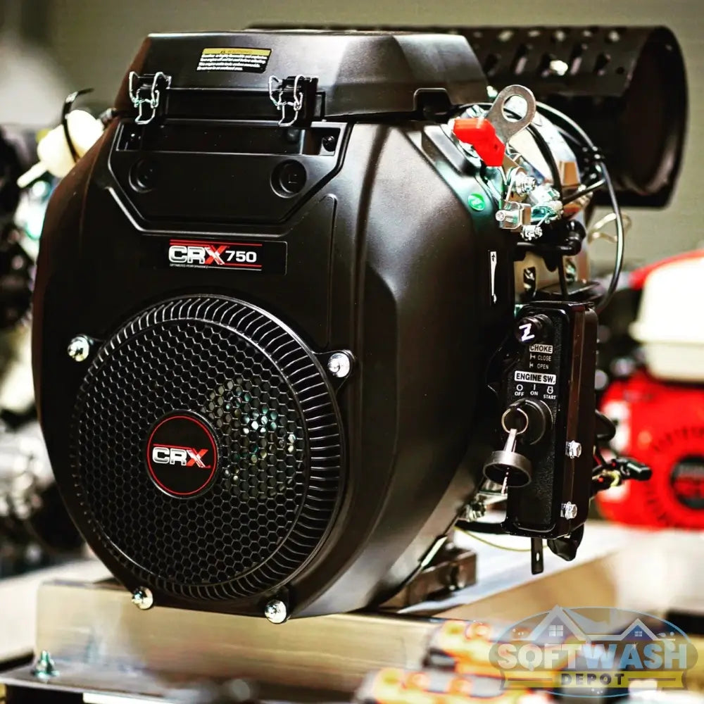 Professional Soft Wash Depot MGD-8040CG pressure washer featuring a CRX 750cc commercial engine, General Pump TSF2021, gear drive system, and 8 GPM at 4,000 PSI cleaning performance. - Soft Wash Depot