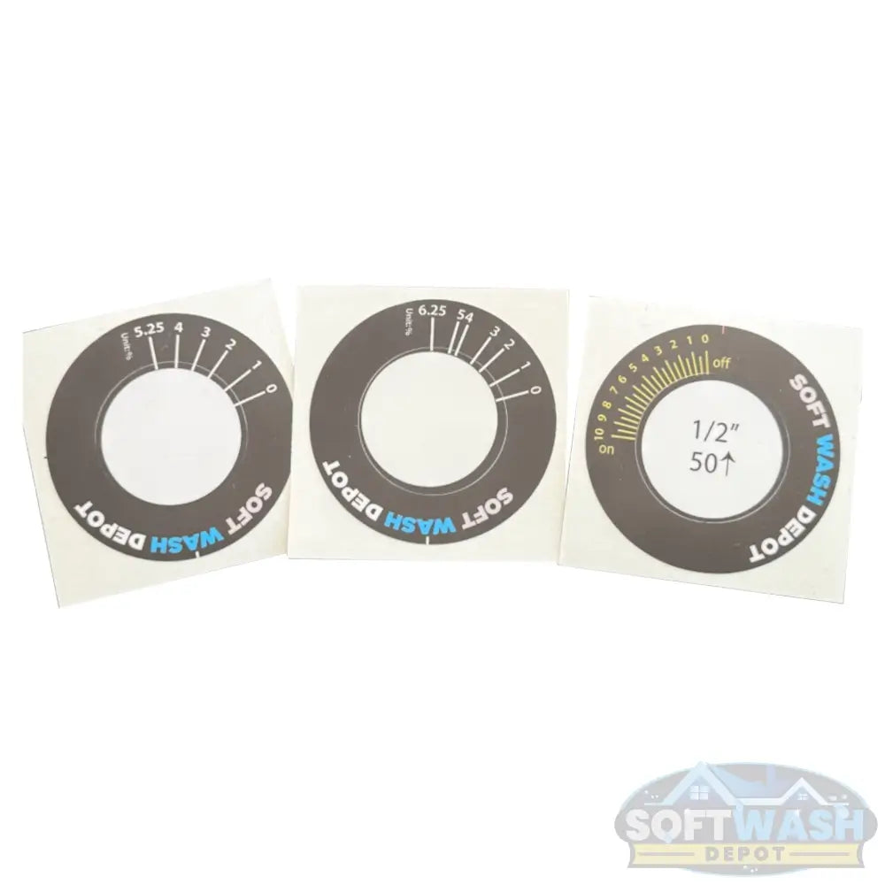 Soft Wash Depot Soft Wash Mixing Manifolds, Valves & Downstream Manifold Replacement Stickers