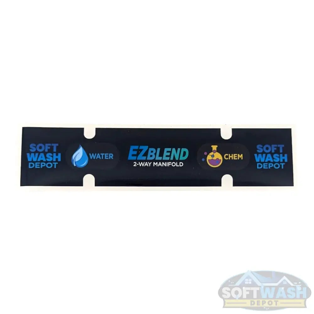 (Soft Wash Manifold 2 Port) Soft Wash Depot Soft Wash Mixing Manifolds, Valves & Downstream Manifold Replacement Stickers - Replacement label set for marking mix ratios and valve settings on soft wash systems. - Soft Wash Depot