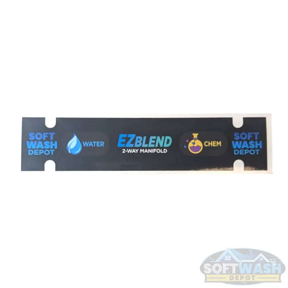 (Soft Wash Manifold 2 Port) Soft Wash Depot Soft Wash Mixing Manifolds, Valves & Downstream Manifold Replacement Stickers - Replacement label set for marking mix ratios and valve settings on soft wash systems. - Soft Wash Depot