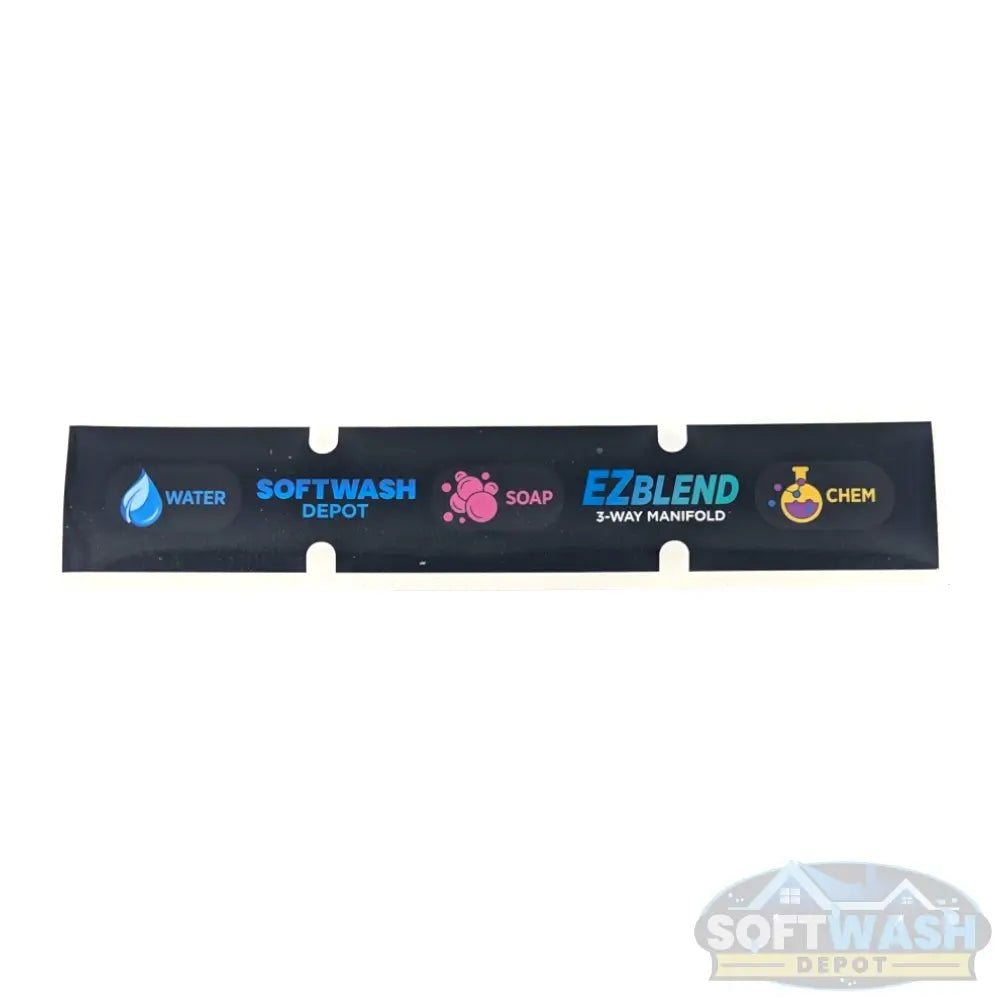 (Soft Wash Manifold 3 Port) Soft Wash Depot Soft Wash Mixing Manifolds, Valves & Downstream Manifold Replacement Stickers - Replacement label set for marking mix ratios and valve settings on soft wash systems. - Soft Wash Depot