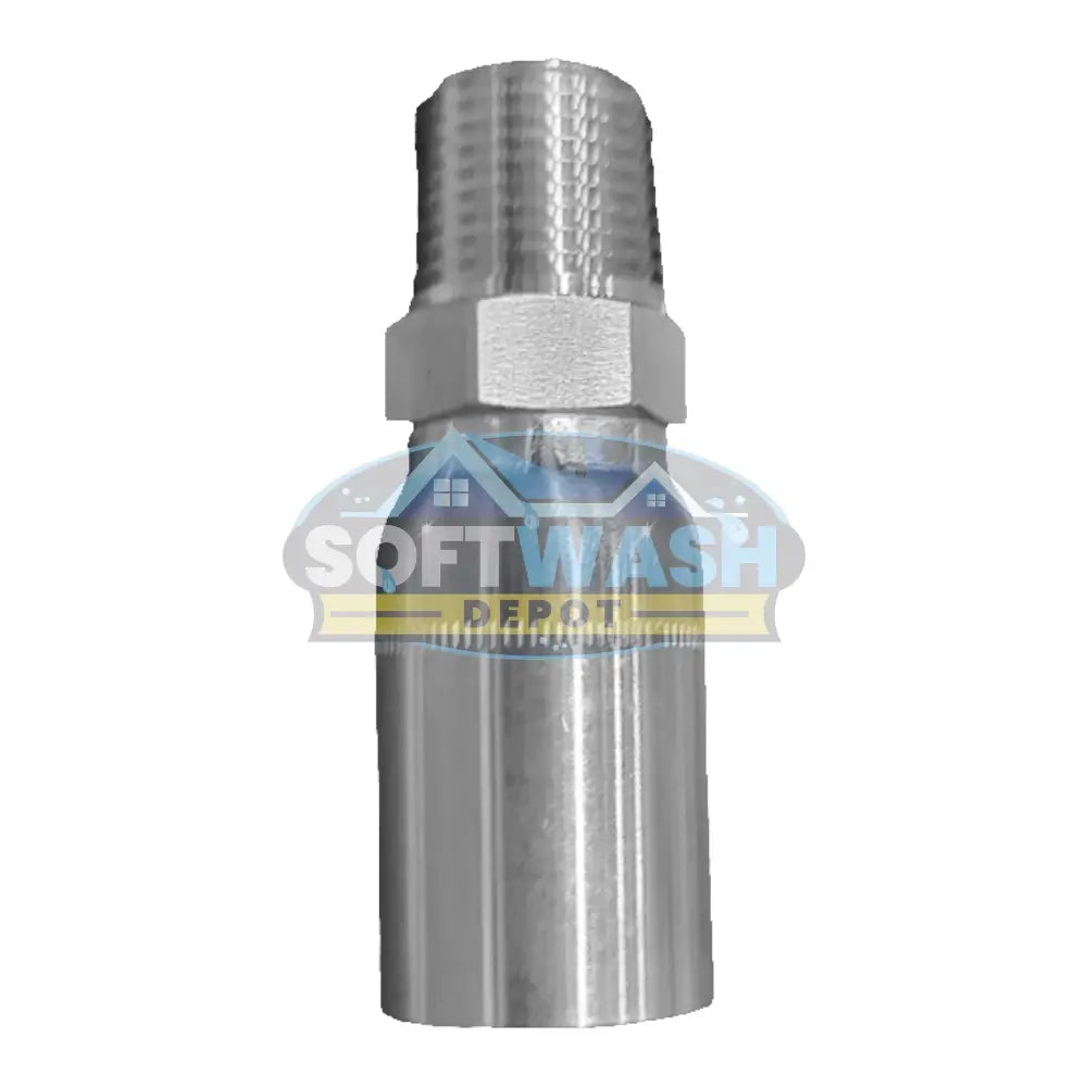 1/2" NPT x 1/2" Softwash Hose Crimp – Solid Stainless Steel