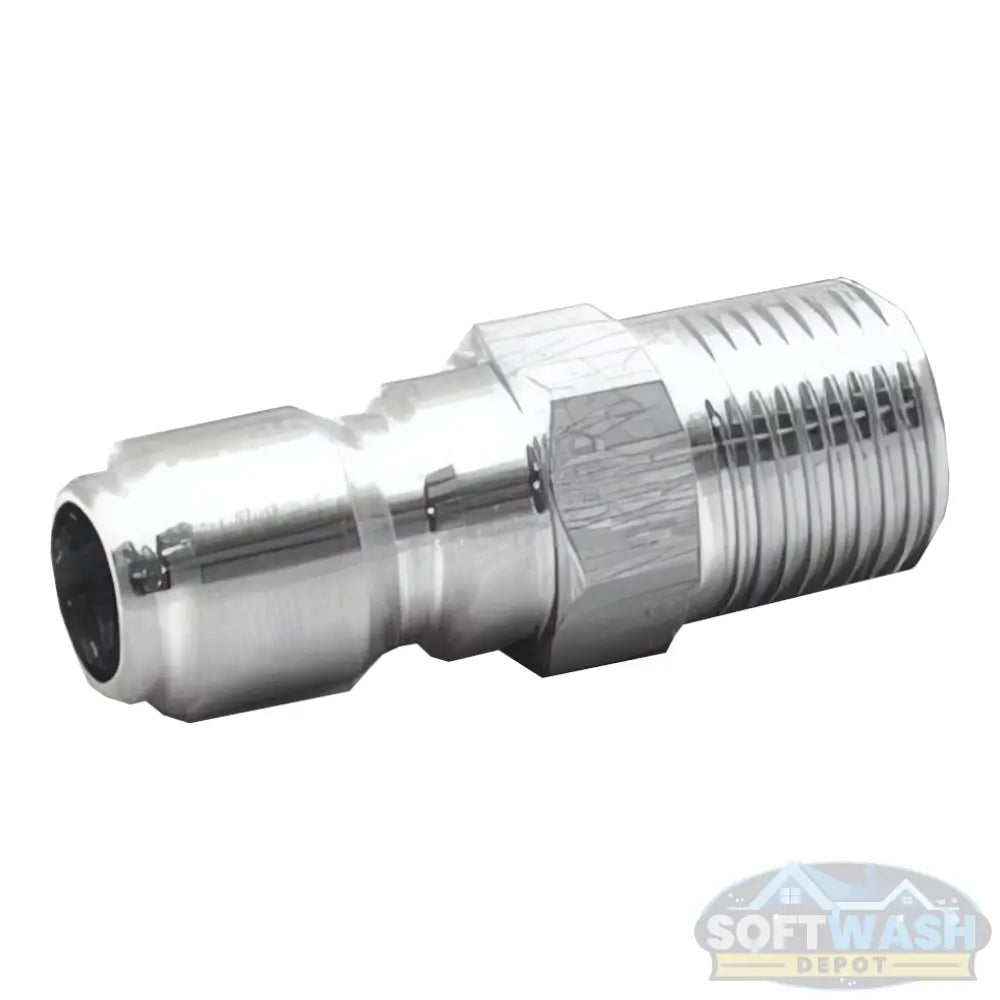 Stainless Steel 1/2" Quick Connect Plug x 1/2" MPT