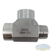 Stainless steel pipe fitting male run tee with 1/2-inch NPT male inlet and two 1/2-inch FPT female outlets, corrosion-resistant plumbing fitting for industrial and commercial applications. - Soft Wash Depot