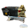 General Pump TSF2221 high-flow triplex plunger bare pump - 8 GPM industrial pressure washer pump with forged brass manifold and black crankcase. - Soft Wash Depot