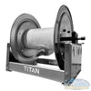 Titan 12" & 18" Full Frame Aluminum & Stainless Steel Manual Hose Reel w/ 1/2" Manifold