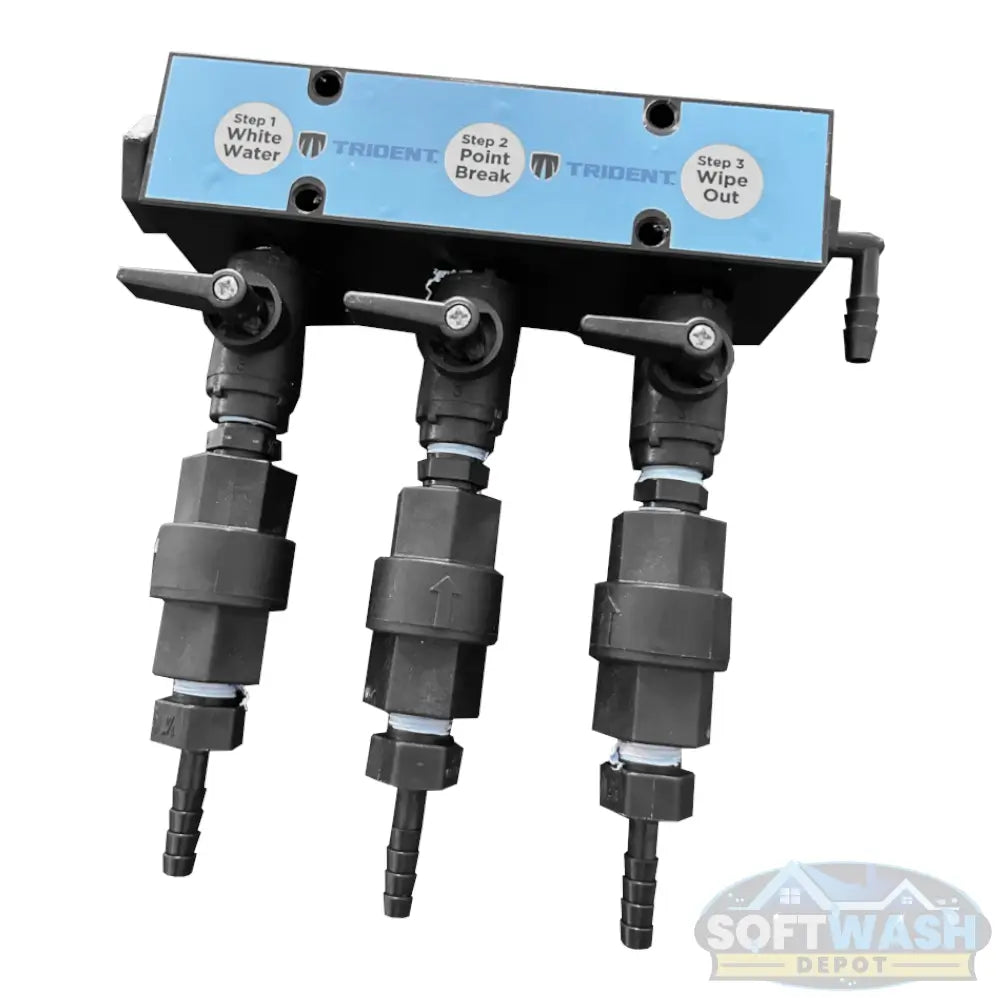 Trident Down Stream Injector 3 Port Manifold | Polypropylene Manifold