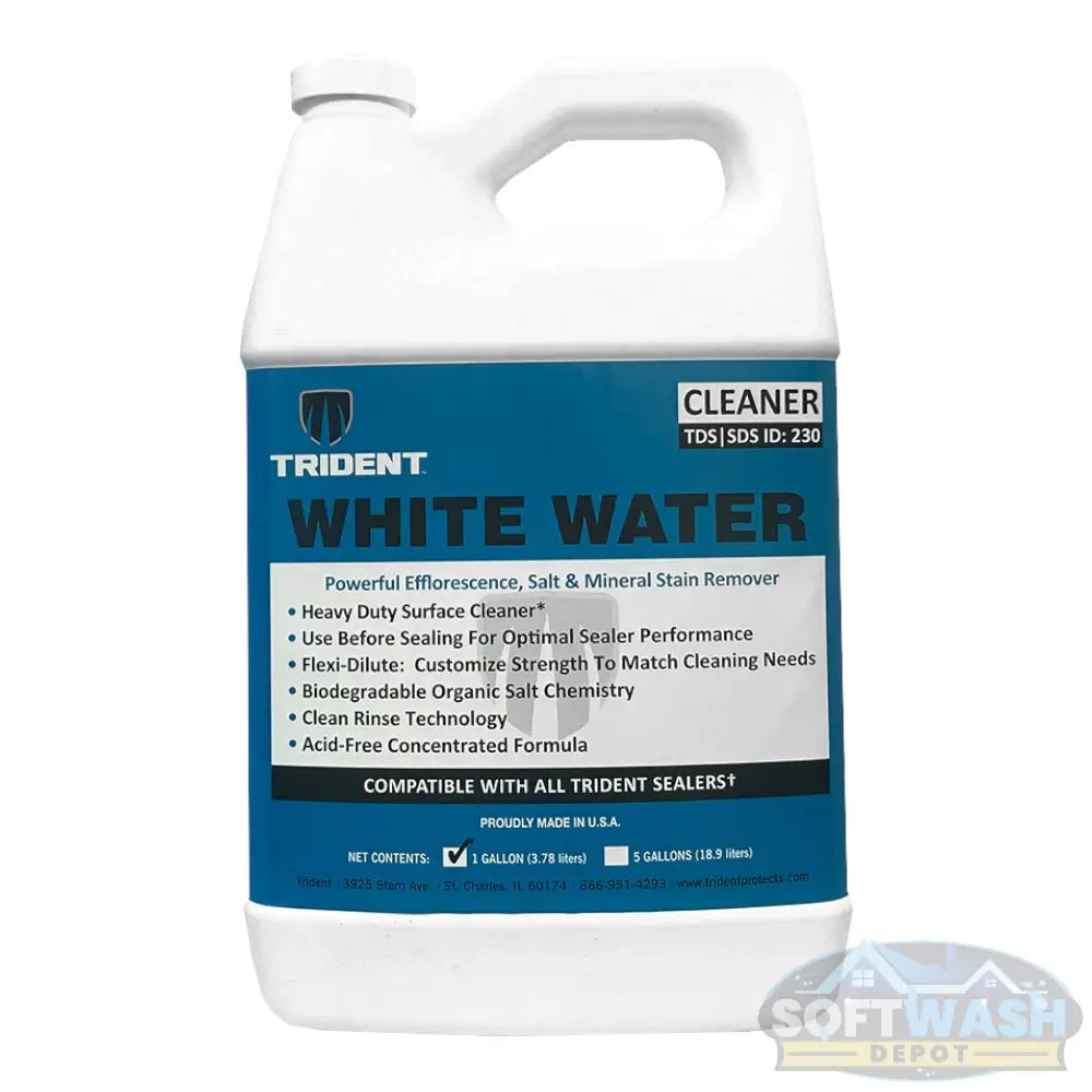 Trident | WHITE WATER Powerful Efflorescence, Salt & Mineral Stain Remover