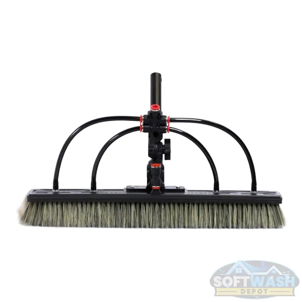 Tucker Alpha Honey Badger XL 17-inch solar panel and window cleaning brush with rinse bar and swivel. - Soft Wash Depot