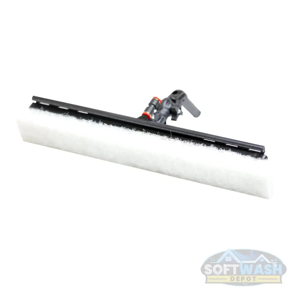 Tucker Alpha Scrubber water fed window cleaning brush with polyester pad and rinse bar. - Soft Wash Depot