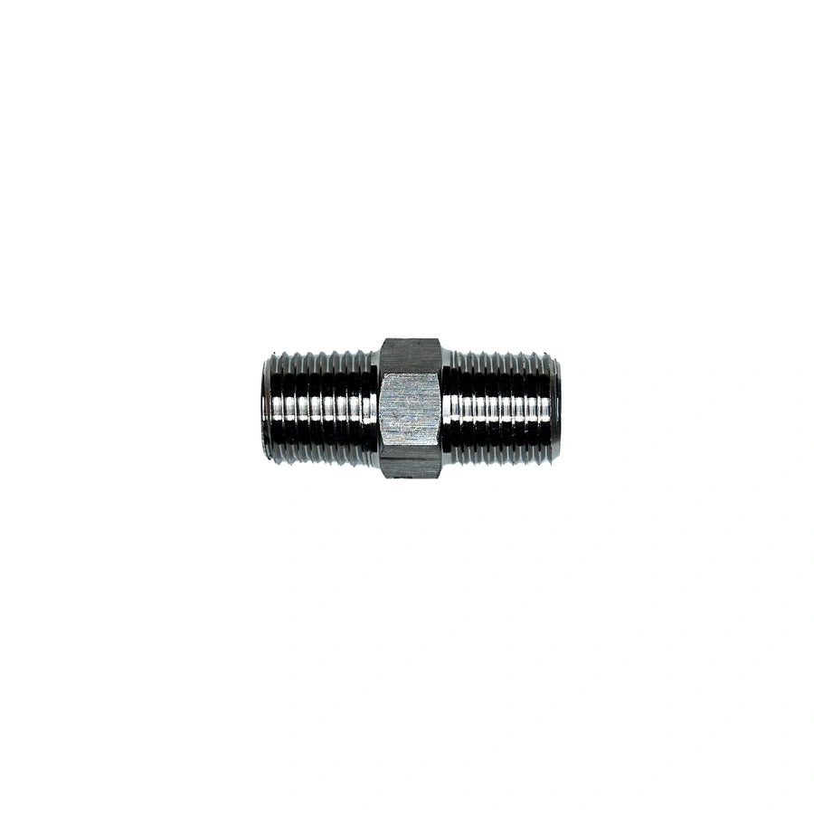 Stainless Steel ¼ MPT x ¼ MPT Adapter Hex Nipple