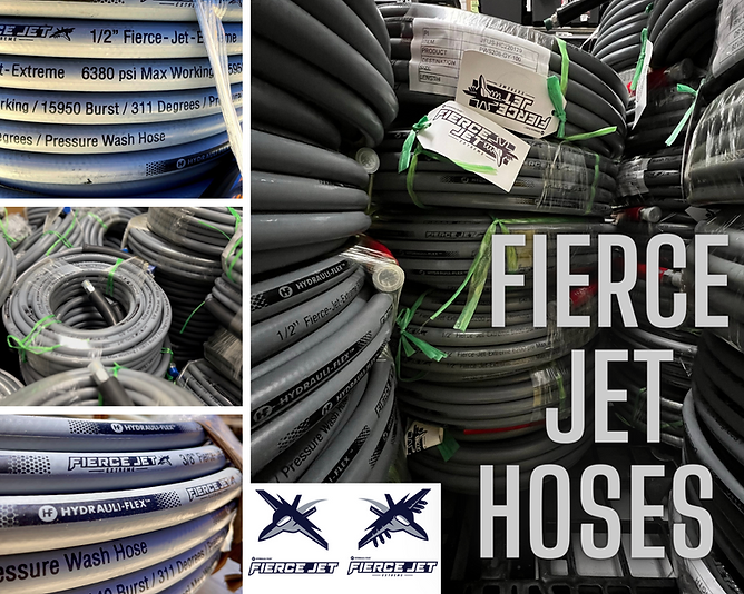 Fierce Jet 200' 3/8" 1 Wire Pressure Wash Hose
