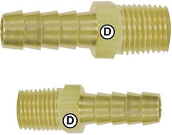 Brass 3/8" MPT Thread x 3/8" Hose Barb