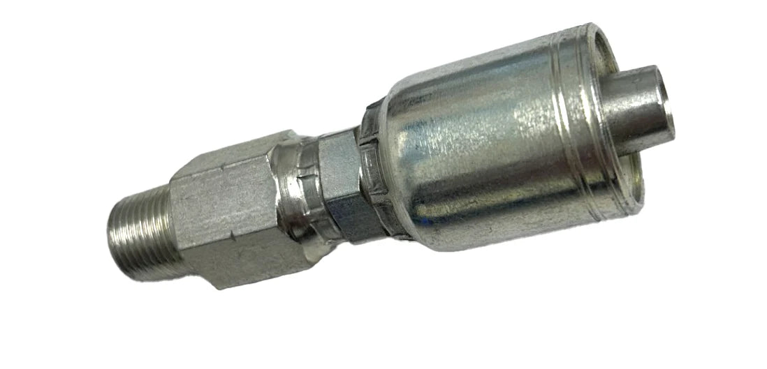 1/2" Hose x 3/8" MPT Swivel Crimp Fitting