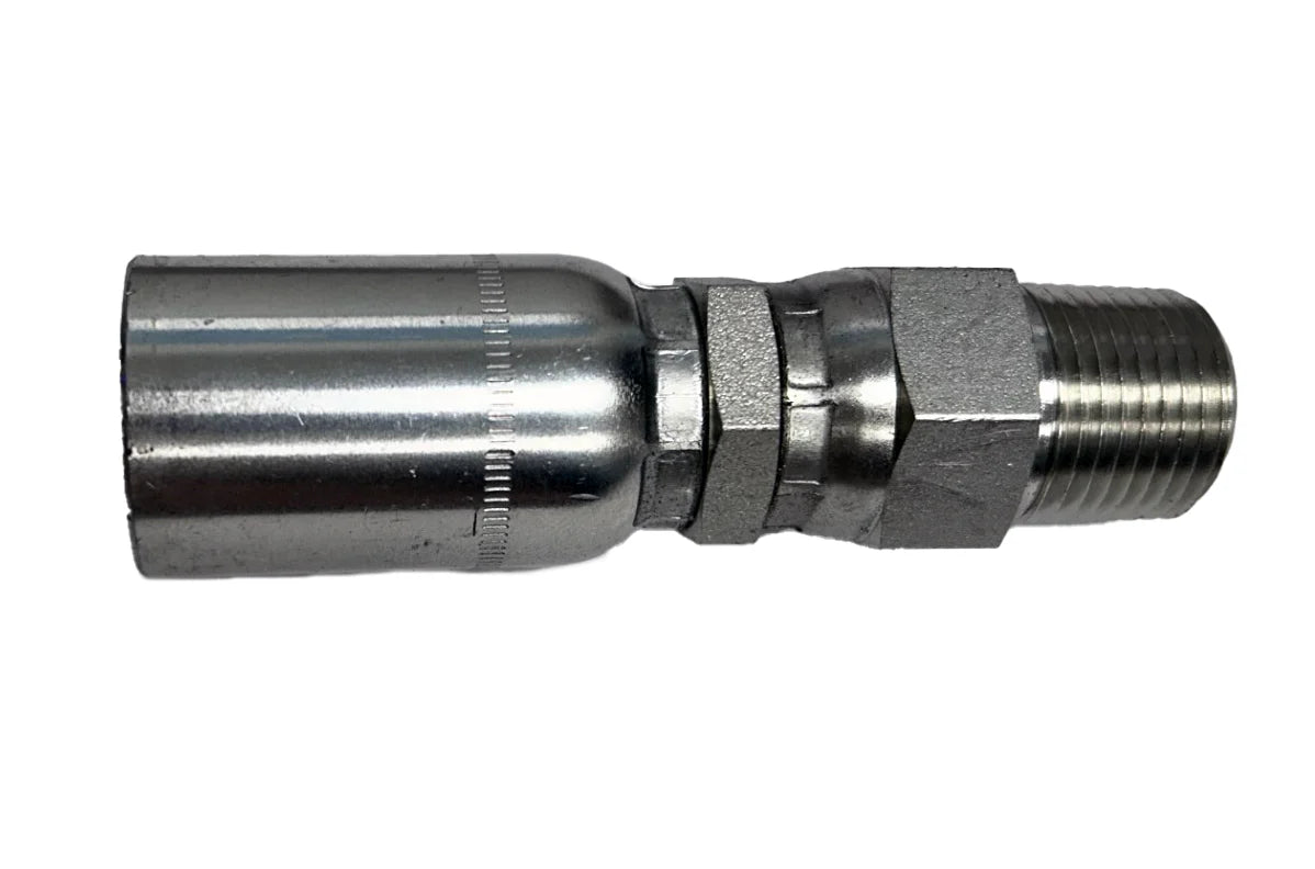 1/2" Hose x 1/2" MPT Swivel Crimp Fitting
