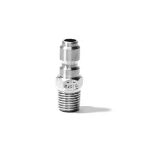 Stainless Steel 1/4" Quick Connect Plug x 1/4" MPT