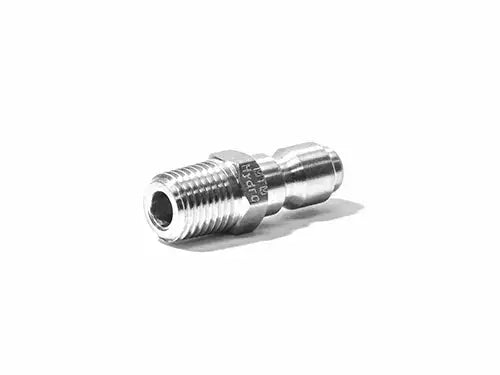 Stainless Steel 3/8" Quick Connect Plug x 3/8" MPT