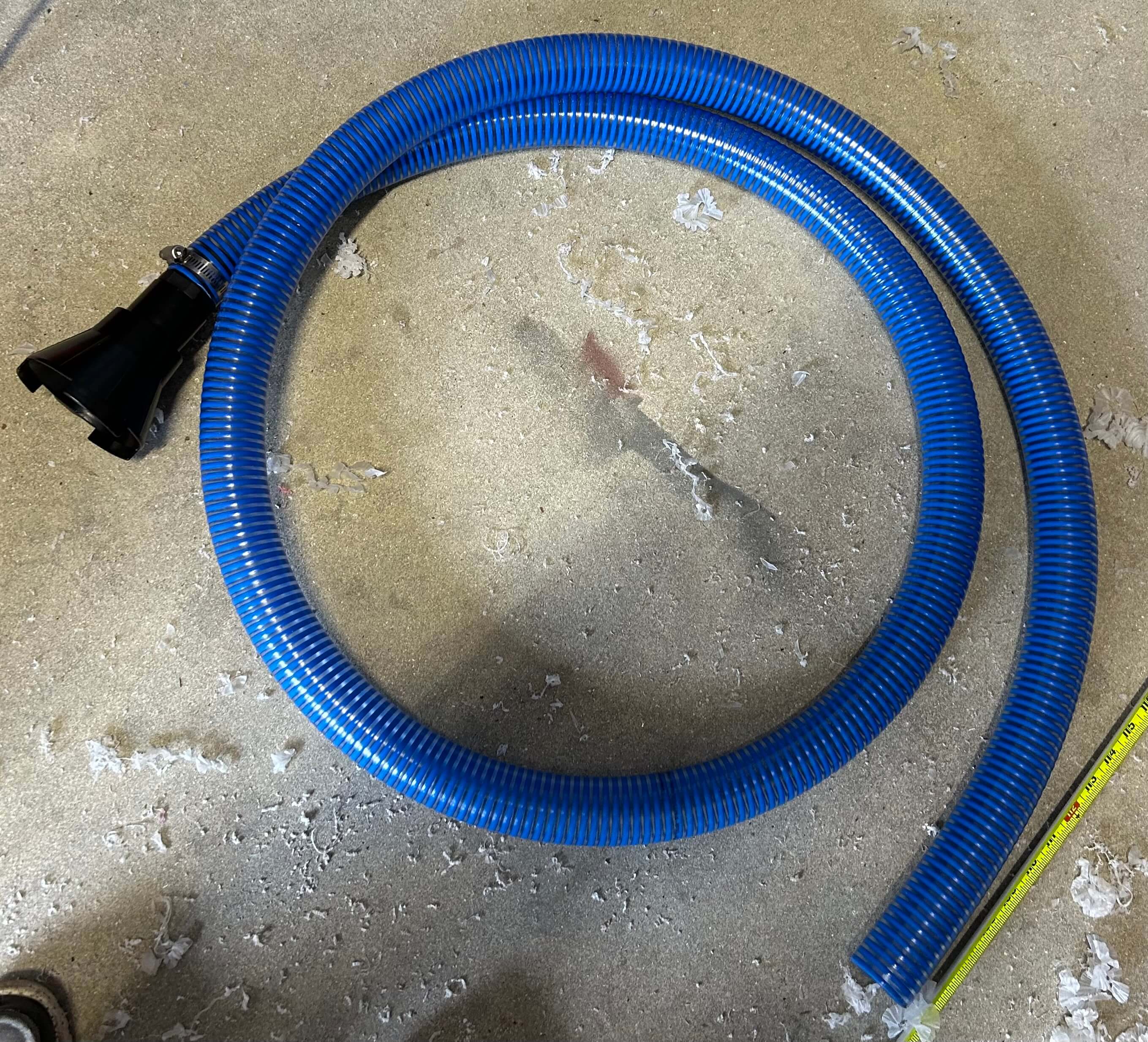 Sludge sucker with 1 1/2" hose in multiple lengths for quick driveway draining. Best soft wash and soft wash supply.